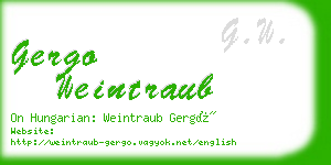 gergo weintraub business card
